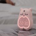 Kids Alarm Clock Tiger Digital for Kids Bedside Night Light Blue