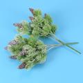 4pcs Cedar Branches with Artificial Pine Cones Plastic Faux Greenery
