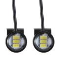 2 Pcs White Led Motorcycle Headlight Spotlight Daytime Running Light