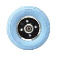 Scooter Black Wheel Hub with Blue Solid Tire No Need Inflate Tire