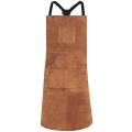 Leather Welding Apron - Heavy Duty Apron with 6 Pockets, 42inch Large