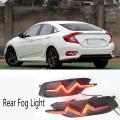 1pair Car Rear Fog Light Led Turn Signal Lights for Honda Civic 10th