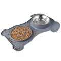 3-in-1 Slow Feeder Food Dog Bowl Pet Feed Mat Stainless Steel Bowl