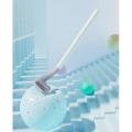 Long Handle Toilet Silicone Toilet Brushes for Bath Toilet Cleaning