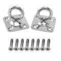 2pcs Swivel Pad Hook Wall Mounted Hook Stainless Steel(with Screws)