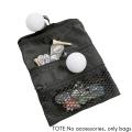 2 Pack Golf Pouch Bag with Plastic Clip, 3-layer Golf Ball Pouch