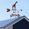 Giraffe Weather Vane Stainless Steel Spray Paint Outdoor Rooftop Roof
