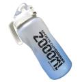 Sports Water Bottle Half Gallon/68oz with Straw Space Cups Blue