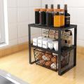 Simple Kitchen Countertop Layered Shelf Desktop Inner Compartment S