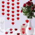 24pcs Valentines Day Decor Heart Shaped Hanging Baubles Decorations