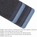 Iron On Denim Patches for Jeans 12 Pcs, 3 Colors (4.9 X 3.7 Inch)