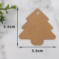 100pcs Christmas Tree Gift Hanging Tags, with 25cm String, Blank Tags