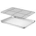 Baking Tray with Grill Set-9.2 Inch Stainless Steel Oven Tray