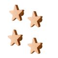 4 Pcs Wall Mounted Beech Adhesive Hooks,coat Hooks (star Shape)