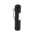 Aluminum Q5 Led Flashlight Xpe&cob Work Light Lamp 14500 Or Aa