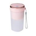 Usb Safety Juicer Cup 6-blades Fruit Juice Ice Smoothie Maker (pink)