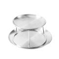 Seafood Plate Set Double Stainless Steel Snack Plate Afternoon Tea