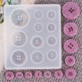 Diy Silicone Mold Resin Button Handmade Resin Mold with Hole