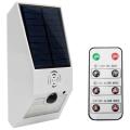 Solar Alarm Light, with Motion Detector, with Remote Control White
