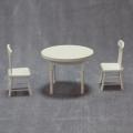 1/12 Scale Doll House Round Table Chair Set for Doll House Decoration