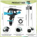 Pulsating Impact Sprinkler with 3/4inch Adapters for Lawn Irrigation