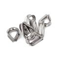 Stainless Steel 6mm Wire Rope Cable Thimbles Silver Tone 10pcs