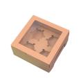 25 Pieces Open Window Cup Cake Box 4 Kraft Paper Baking Pastry Box