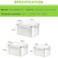 Fruit Vegetable Storage Containers for Fridge, 3 Pack Containers