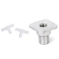 2 X 12mm Plastic Equal Tee Connector Barbed Pipe Fitting Air/water H