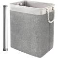 With Handles Foldable Storage Basket for Laundry (beige + Gray)