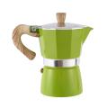 Aluminum Italian Coffee Machine Filter Stove Pot 3 Cups(green)