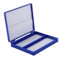 Royal Blue Plastic Rectangle Hold 100 Microslide Slide Microscope Box