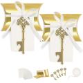 50 Set Wedding Favors for Party Bottle Opener with Card Tag & Ribbon