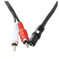 2 Pcs 3.5mm Female Stereo to 2 Rca Male Av Audio Aux Video Adapter