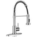 Kitchen Faucets, Brushed Nickel Stainless Steel Pull Down Sprayer