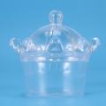 12 Pcs Candy Boxes Plastic Mini Dome with Crown Design Transparent