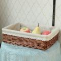 Handmade Wicker Bread Basket for Home Kitchen Desk Candy Sundries