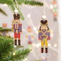 Christmas Hanging Nutcracker Ornaments Xmas Wooden Decorations, A