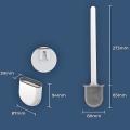2pcs Silicone Toilet Brush Bathroom Bowl Toilet Brushes and Holders