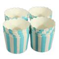 50 X Cupcake Paper Cake Case Baking Cups Dessert Cup,blue Striped