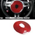 Red Carbon Fiber Steering Wheel Cover Trim Steering For-porsche 911