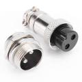 Gx16 Aviation Connector 2-pin 400v Screw Type Cable Connector