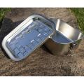 Camping Lunch Box Large Capacity Stainless Steel Bento Box 800ml