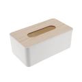 Tissue Box Wooden Lid Sanitary Paper Box Solid Wood Napkin Holder Box