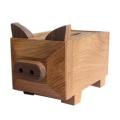 Creative Solid Wood Tissue Box Cute Animal Shape Seat Type Tissue A