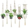 Macrame Plant Hangers, Set Of 6 Handmade Flower Pot Holder, 4 Types