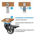 1.5 Inch Casters Set Of 4 with Brake,heavy Caster Wheels with Nuts