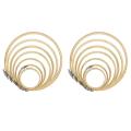 7 Pcs Bamboo Stitch Hoop Ring 3.2 Inch to 10.2 Inch for Embroidery