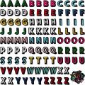 104 Pcs Iron On A-z Letter Patches for Sew On Shirts and Jeans Sewing