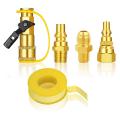 5pcs Universal 1/4 Inch Propane Quick Connect Adapter Assembly Kit